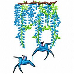 Flowers And Tree Embroidery Design 12 Flowers And Tree Embroidery Design 12